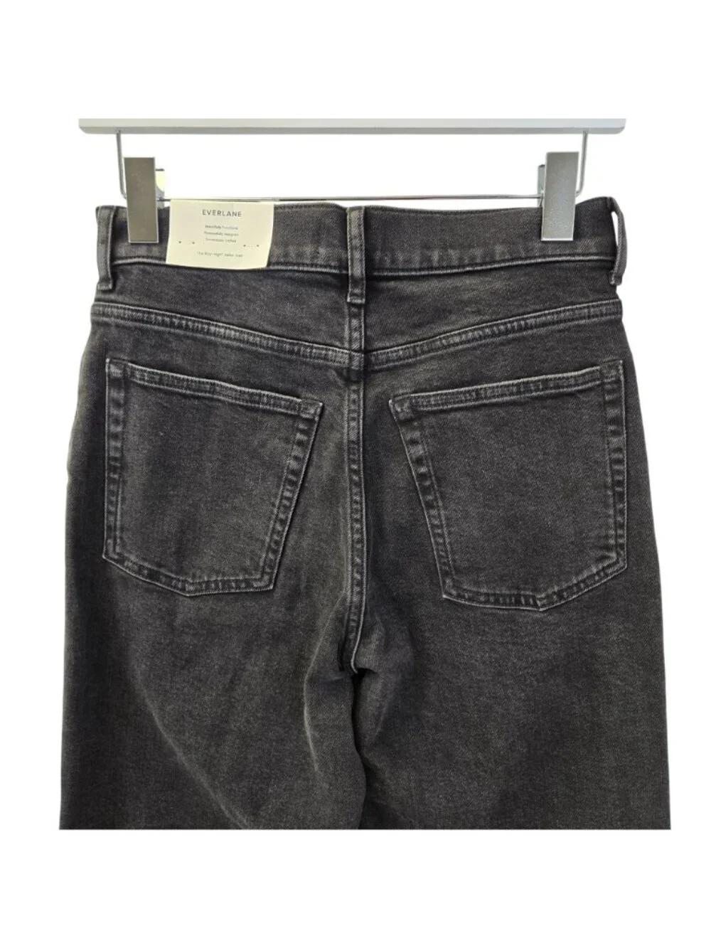 NWT Everlane The Way High Sailor Jean in Washed Black Size 26